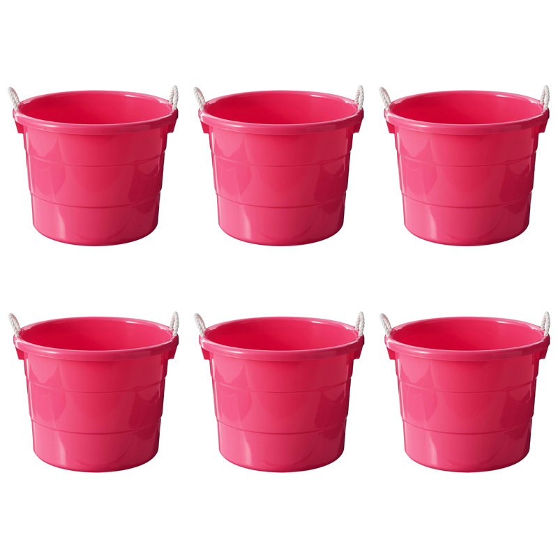 Homz Plastic Storage Tub & Tote, Pink