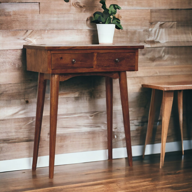 Hackneyville 70cm Solid Wood Console Table, Dark Wood
