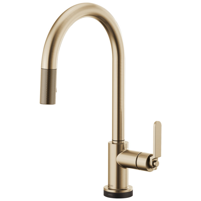 Litze® SmartTouch® Pull-Down Touch Single Handle Kitchen Faucet with Accessories, Luxe Gold