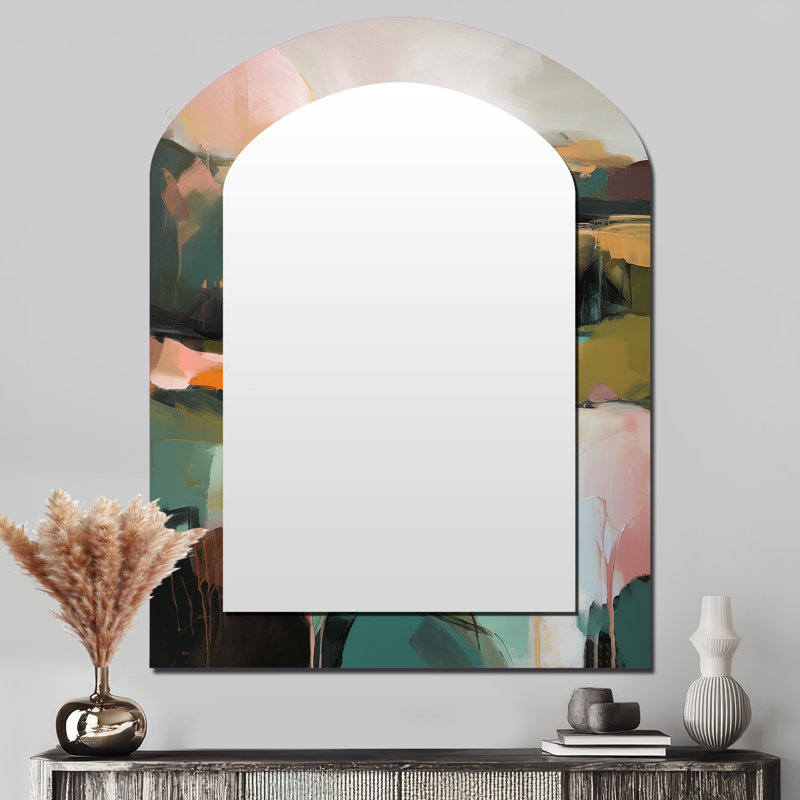 Vert et rose - Transcendant la réalité, 43 po x 33 po