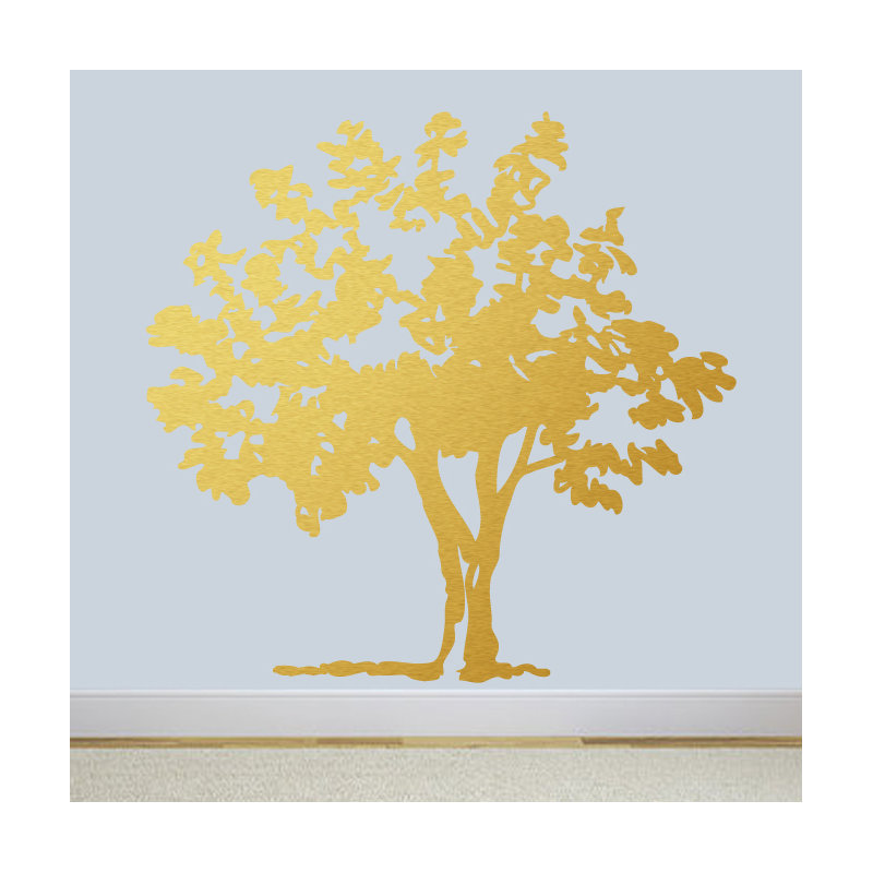 Décalcomanie murale arbre contes, Or