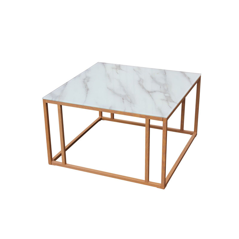 Magnani 75cm Glass Top Console Table, Oak