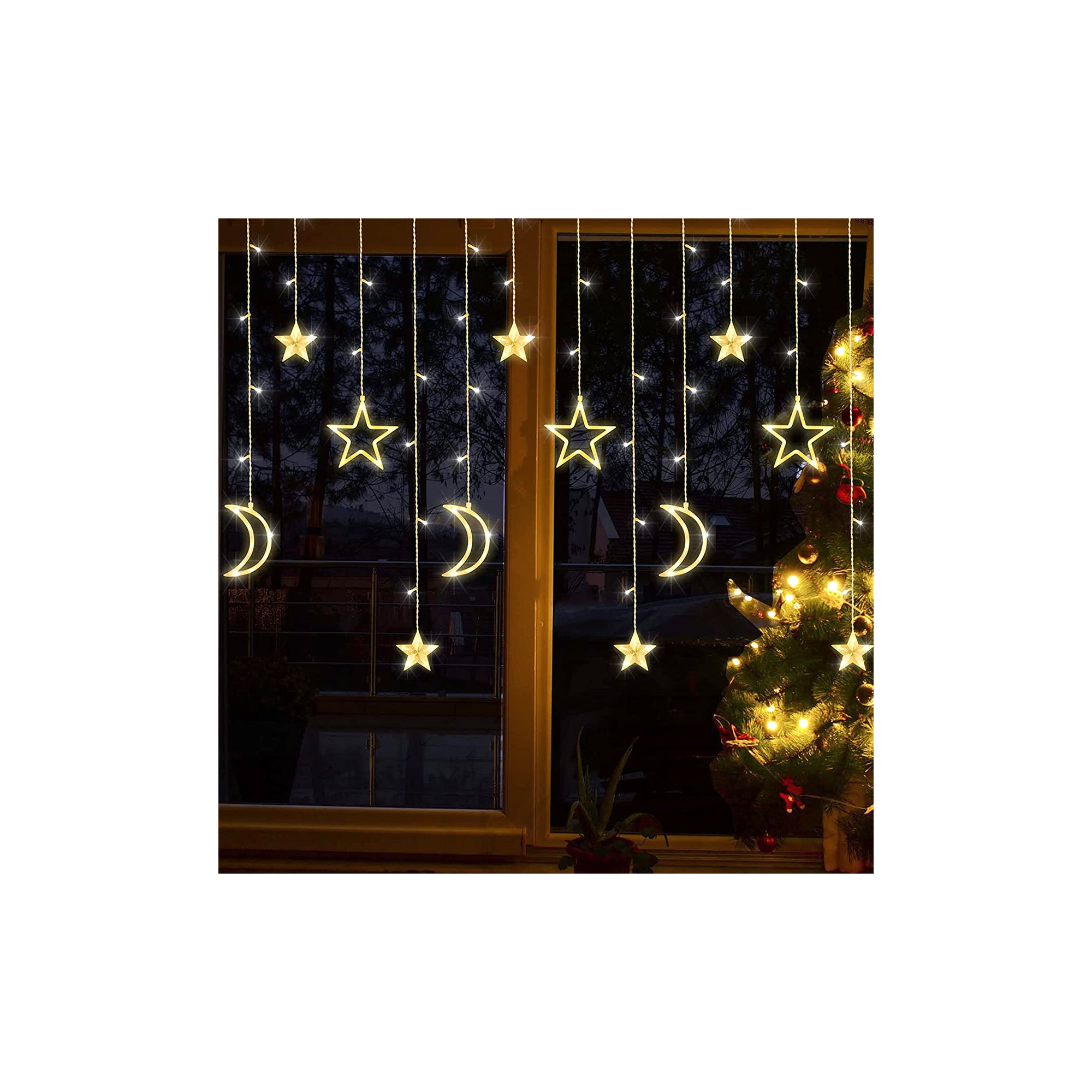 LED Icicle Lights, Beige