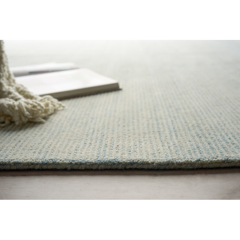 Benton Hand Tufted New Zealand Wool Blue Area Rug, 6'X9'