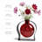 Diredra Recycled Glass Table Vase & Arched Metal Stand, 8.5 oz capacity, Red-336210984
