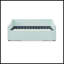 Lit de jour simple, canapé-lit convertible polyvalent 3 en 1 Gingham avec couchette coulissante et poches de rangement latérales, idéal pour les petits espaces-131377785-131377784