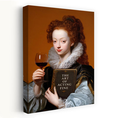 «Elegant Lady Acting Fine Classic Dramatic Elegant Portrait», reproduction d'art murale