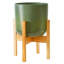 Lisbon Indoor Plant Pot with Wooden Stand-245950884-245950888