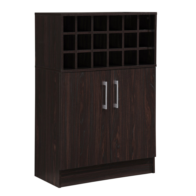 Chaunci Wood Bar Cart, Dark Brown