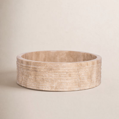 Bolo Round Stone Vessel Bathroom Sink