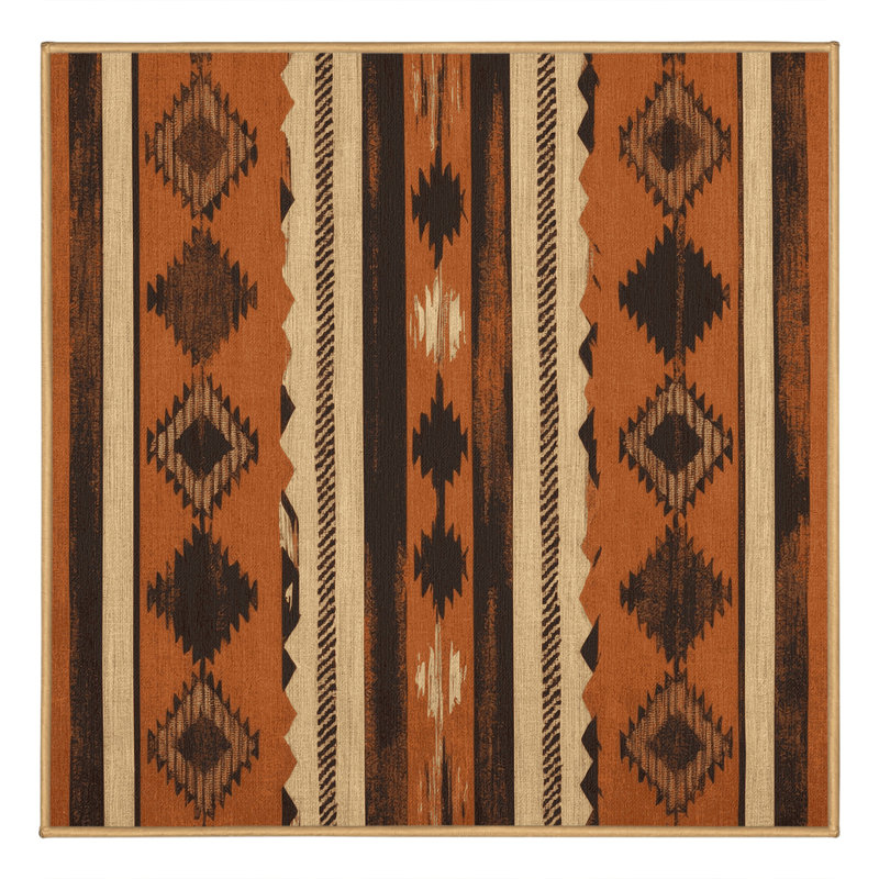 Earthbound Geometry Rug, Square 7'