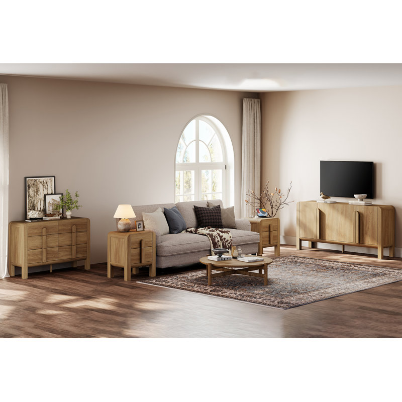 Ensemble de commode 6 tiroirs Adora, Noyer