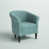 Light Teal Blue/White Microfiber/Microsuede