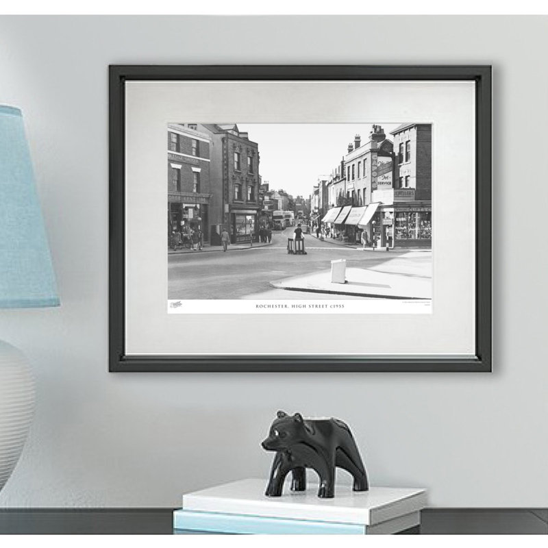 Rochester, High Street C1955 by Francis Frith - Single Picture Frame Print, 28cm H x 36cm W x 2.3cm D