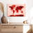 Aliaz World Map Paint Splashes Red-107850417