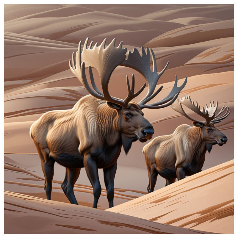 Tapis de bain Moose In Desert Landscape, 24in W x 17in L