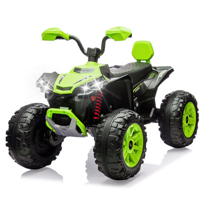Voiture tout-terrain 24V 2 places pour enfants, véhicule tout-terrain électrique à 4 roues avec deux moteurs de 550 W, lumières DEL et musique