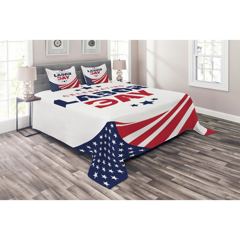 Polyester Coverlet, King Bedspread + 2 Shams
