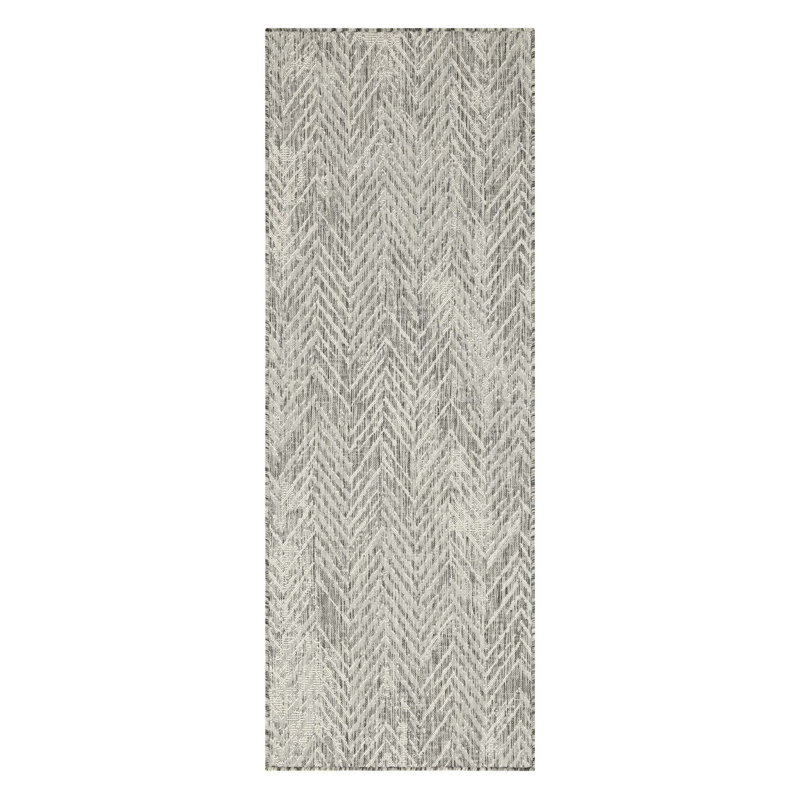 Tapis intérieur / extérieur à chevrons, Tapis de couloir 2 pi 7 po x 7 pi 3 po