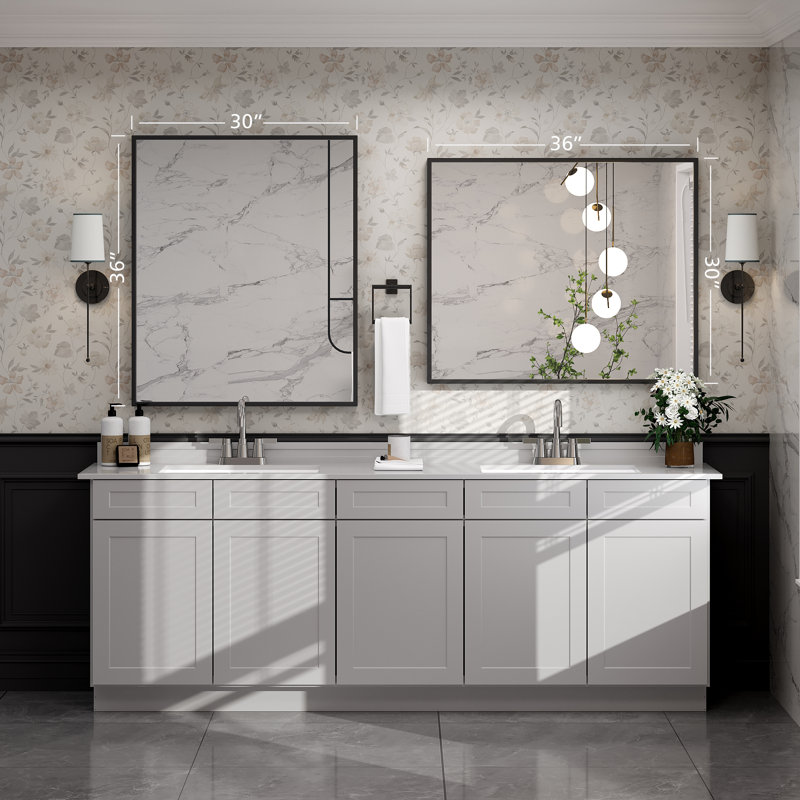Miroir de salle de bain mural, 36 po x 30 po