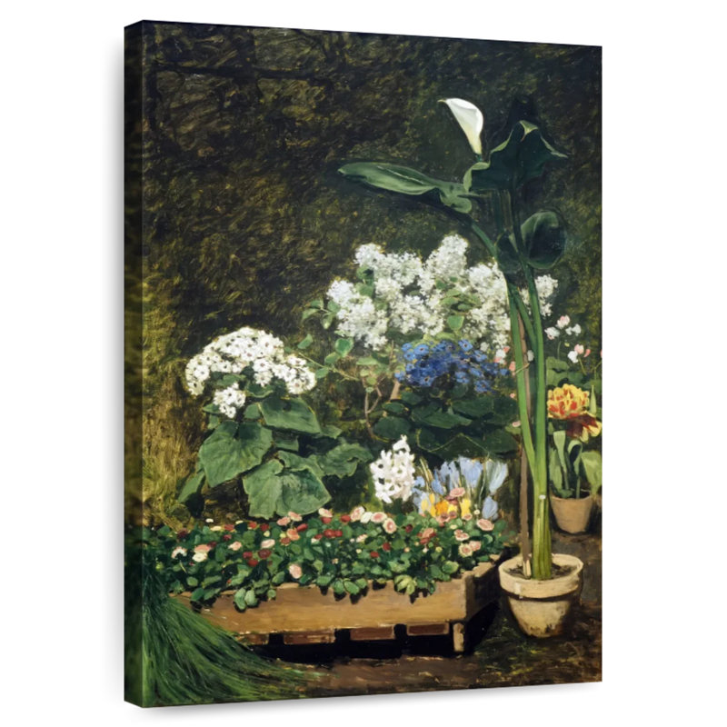 Fleurs de Senne dans la serre, H 51 po x l 34 po