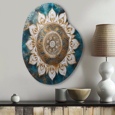 Tayveion - Boho Mandala Pear Shape Assymterical Metal Wall Art