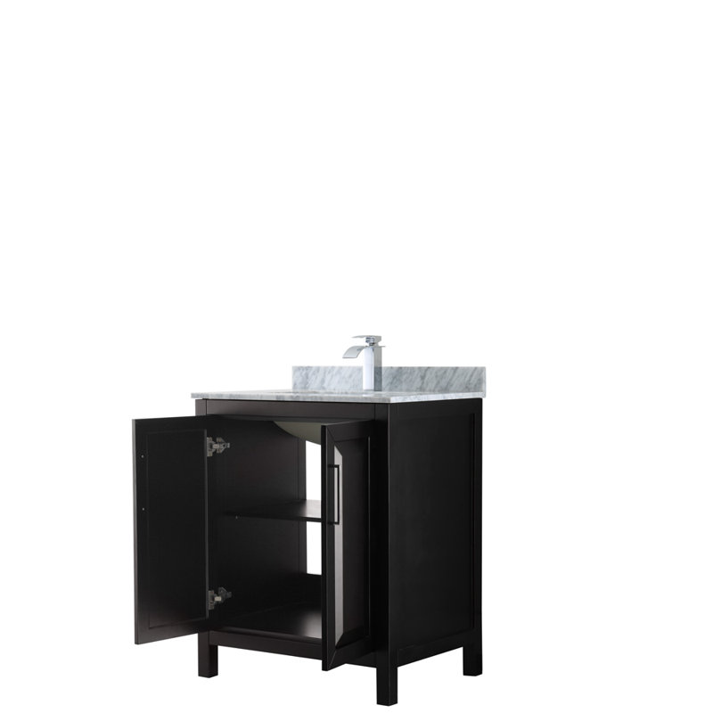 Daria 30'' W Single Vanity, Dark Espresso, Polished Chrome