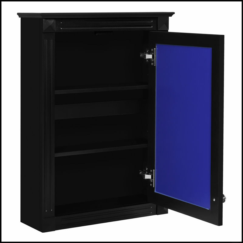 Armoire de rangement murale pour salle de bain avec miroir, tablette réglable et conception compacte pour les salles de bain modernes