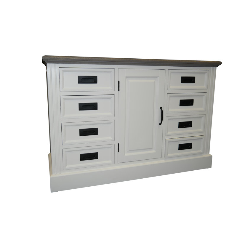 Kayleigh Solid Wood 114 cm W Chest of 8 Drawers