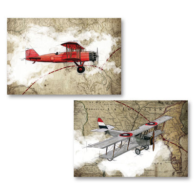" Biplane 3 And 4 " by GraphINC Studio 2 - Pieces