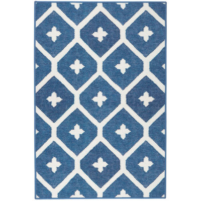 Elizabeth Navy Machine Washable Rug
