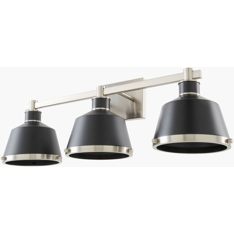 Krystofer Armed Sconce, Noir / argenté