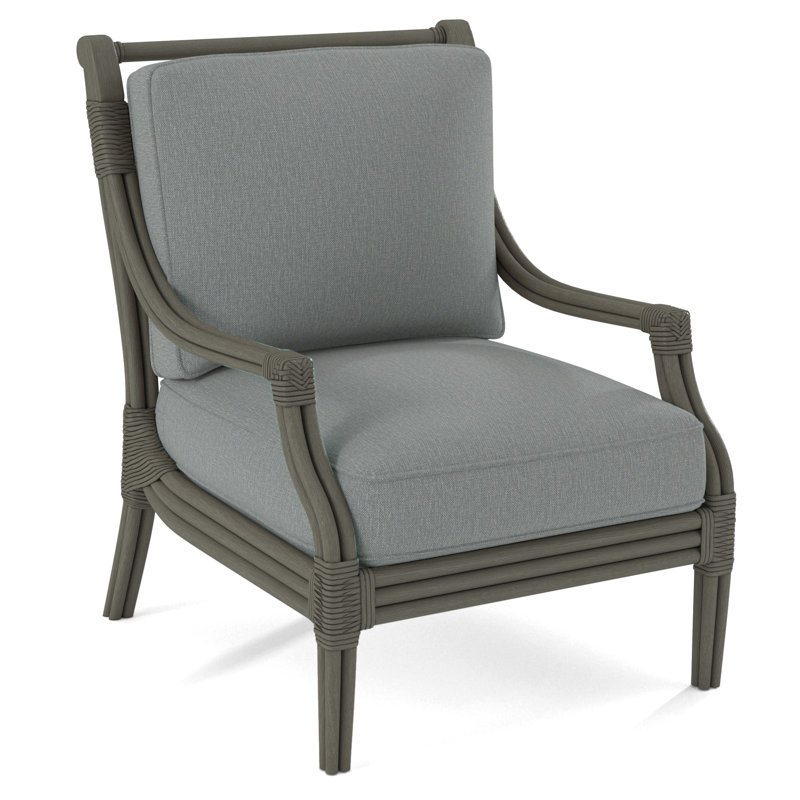 Fauteuil l 32 po Inveron, Pierre grise, Tissu performance bleu clair 0851-55