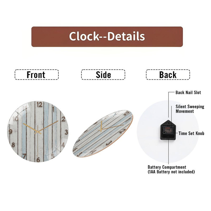 Horloge murale 12 po