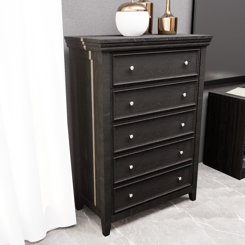 Commode 5 tiroirs noir, commode 5 tiroirs, commode et armoire de rangement