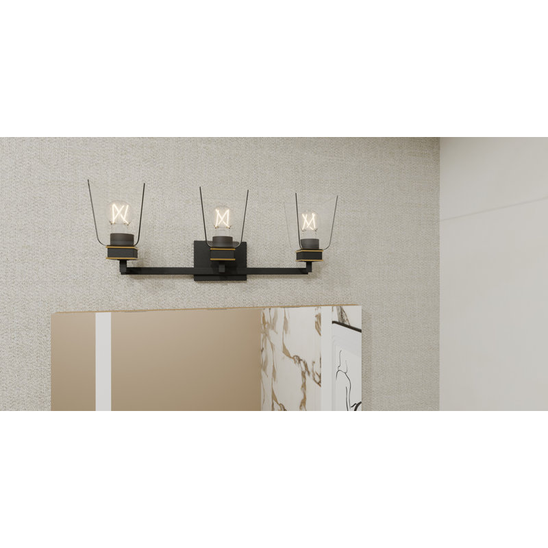 Adakras 4-Light Matte Black Bath Light, 3
