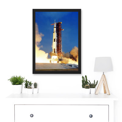 Space Nasa Apollo 11 Rocket Launch Lift Off USA Moon Mission - Single Picture Frame Print