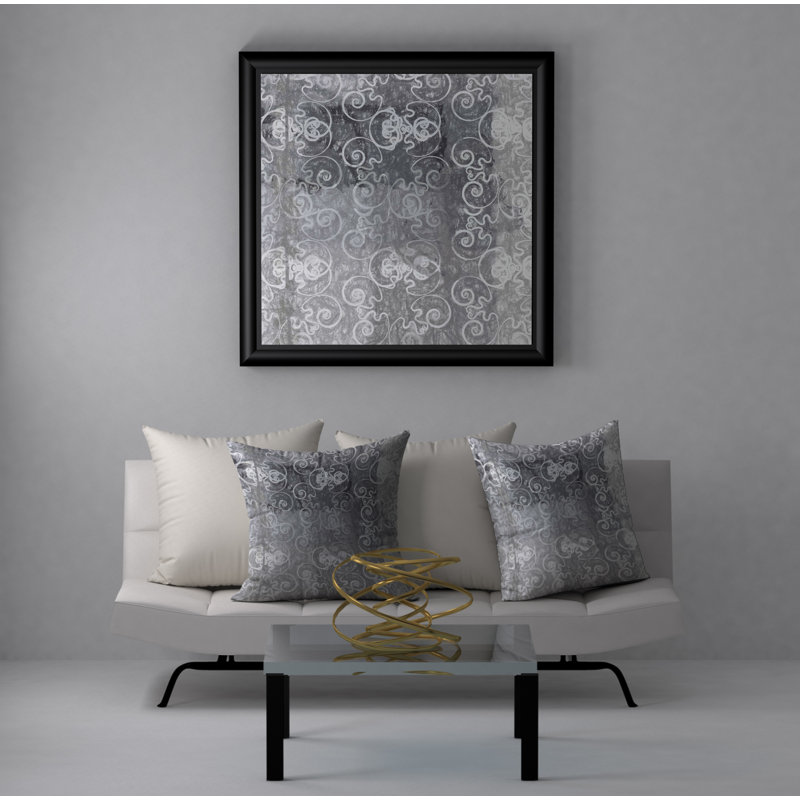 Abstract Throw Pillow, 18" H x 18" W