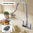 2 Handle Kitchen Faucet For 3-Hole Sink, 360° Rotating Nozzle-114222736