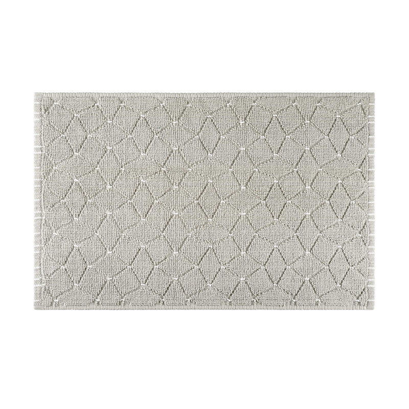 Martex Restore Diamond Geo Grey Bath Rug, Diamond Geo Gray