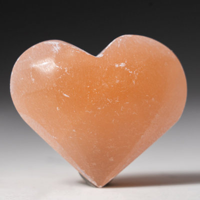 Genuine Selenite Crystal Heart from Morocco