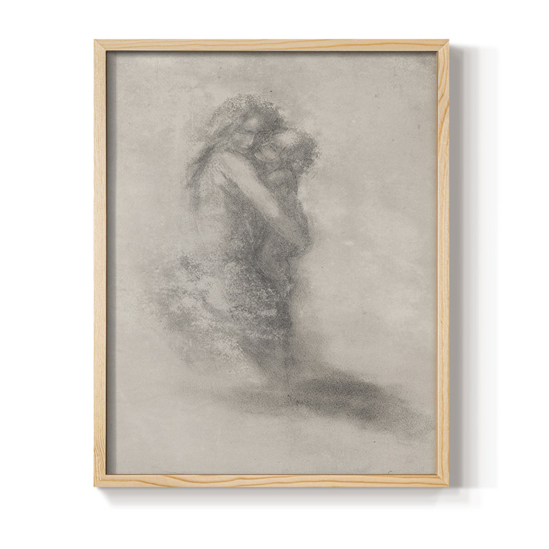 Croquis rétro, reproduction encadrée Lxxiv - bois massif, Naturel, H 30 po x l 24 po