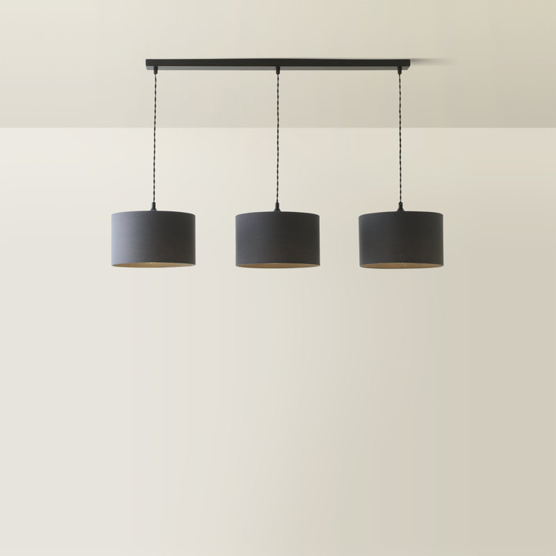 Albeiro 3 - Light Pendant, Matte Black, Grey, Yes
