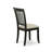Danbury Kitchen Dining Chairs - Linen Fabric Upholstered Wooden Chairs, Set of 2, Black-860771819-915570539