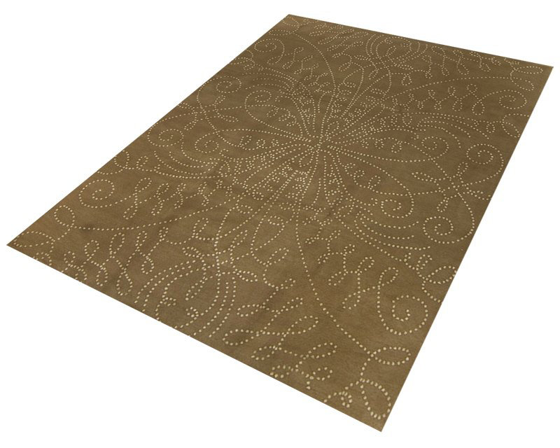 Tiara Hand Woven Silk and Wool Floral Area Rug, Rectangle 12' x 16'
