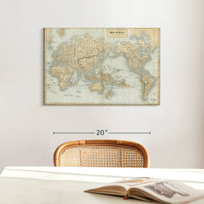 Aliaz, la carte du monde neutre, H 16 po x l 24 po