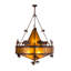 Lustre géométrique à relevés 5 lumières Hilbert