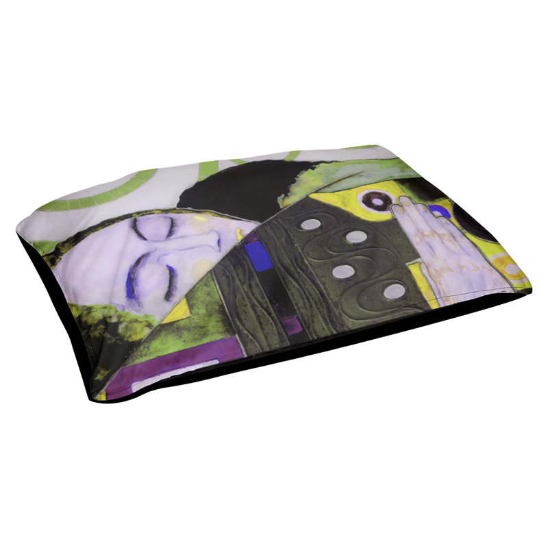Coussin Carlile, Moyen (L 42,5 po x l 32,5 po), Vert / noir