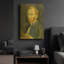 «Self-Portrait 1889» par Vincent Van Gogh, art mural en métal doré, 16 po x 24 po-1862002111