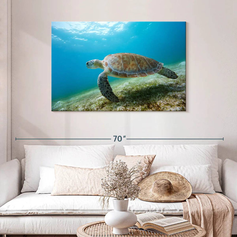 Tortue imbriquée Brampt en mouvement, H 30 po x l 45 po
